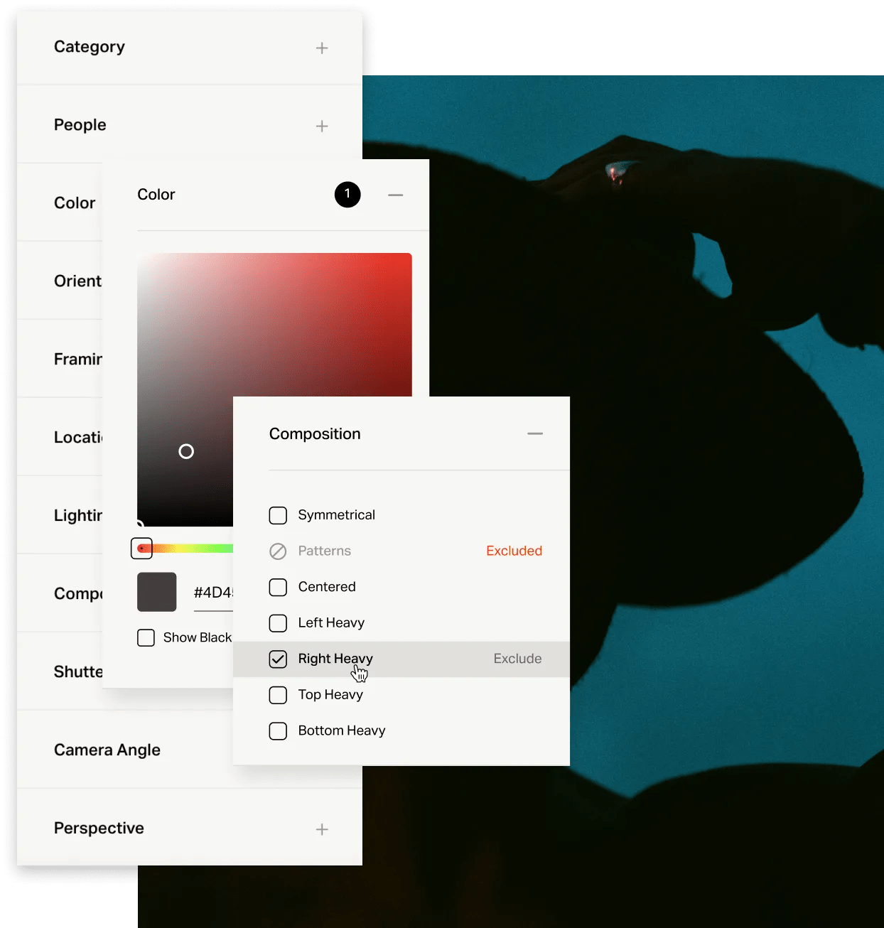 A screenshot of a form to contact Stills for curated images
